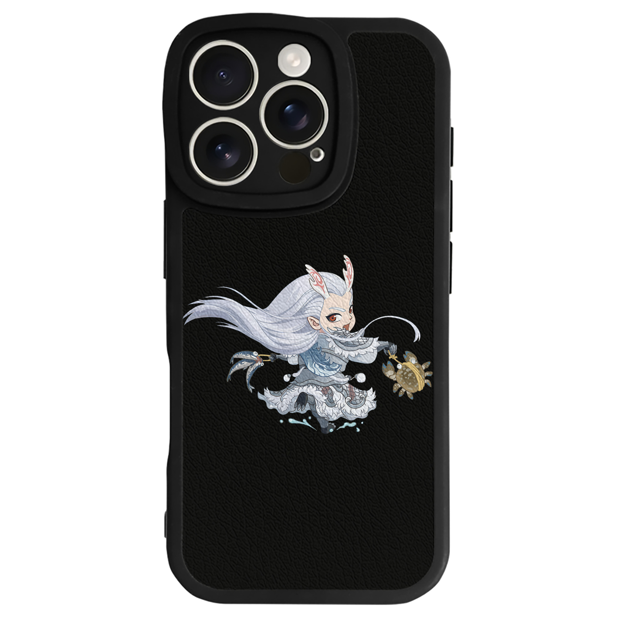（画像用） Ne Zha 2 ナタ 魔童の大暴れ 【iPhone 16シリーズ対応】シリコンスマホケース（レザー調） 材質：シリコン